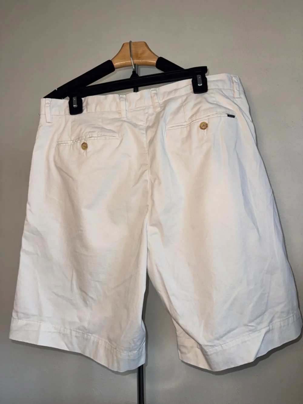 Polo by Ralph Lauren White Flat Front Chino Shorts